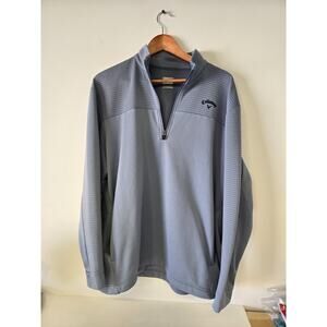 Callaway Golf Men's Size Large Gray Pullover Sweatshirt Long Sleeve 1/4 Zip Nice